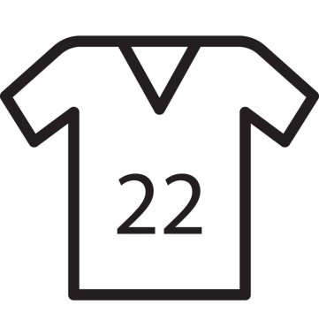 spor gömleği vektör simgesi