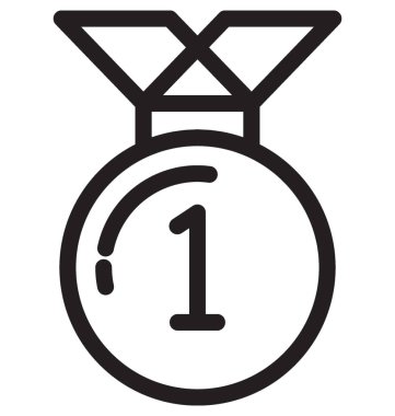 Madalya düz vektör simgesi