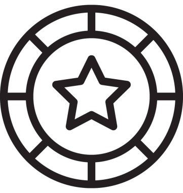 Casino çip vektör simgesi