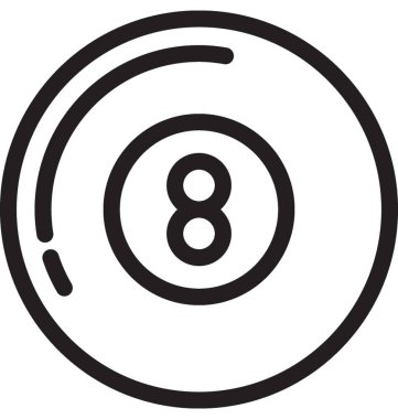 Bilardo topu vektör simgesi