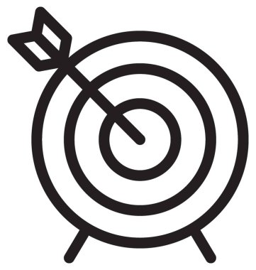 dart tahtası vektör simgesi