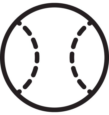 Beyzbol çizgi vektör simgesi