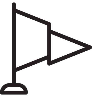 bayrak çizgi vektör simgesi