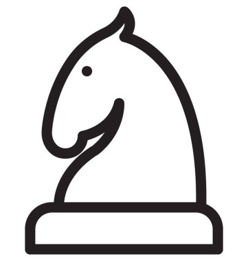 Satranç şövalyesi vektör simgesi