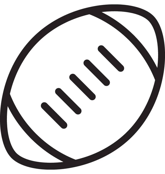 Rugby Flache Vektor Ikone — Stockvektor