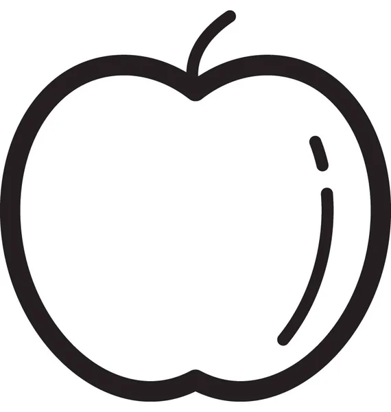 Apfel Flache Vektorsymbol — Stockvektor