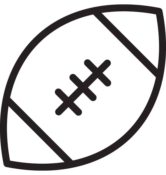 Rugby Linienvektorsymbol — Stockvektor