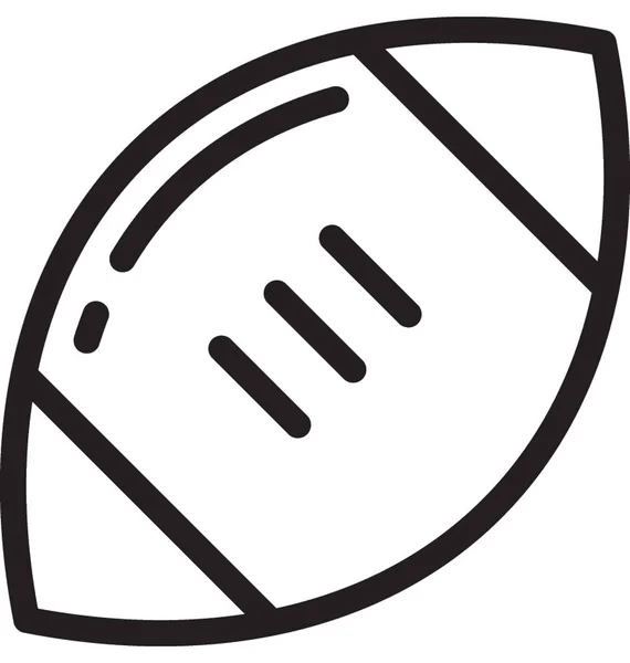 Rugby Linienvektorsymbol — Stockvektor