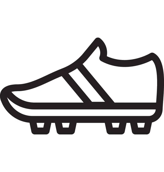 Zapato Fútbol Vector Icono — Archivo Imágenes Vectoriales