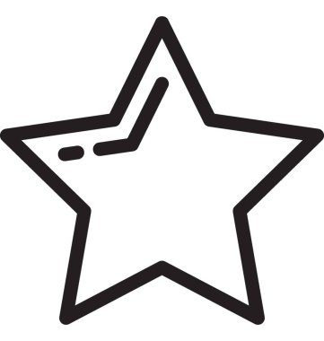 yıldız çizgi vektör simgesi