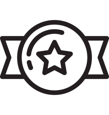 Şerit rozet vektör simgesi