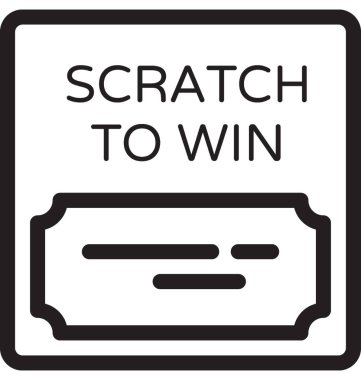 Piyango satırı vektör simgesi