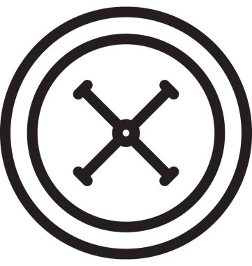 Casino çip vektör simgesi