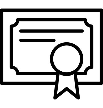 Sertifika satırı vektör simgesi 