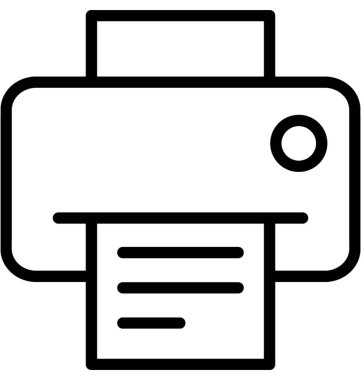 yazıcı satırı vektör simgesi 