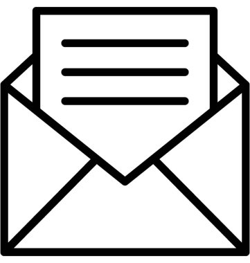 E-posta çizgi vektör simgesi 
