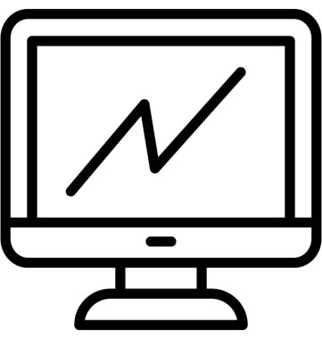 Monitör satırı vektör simgesi 