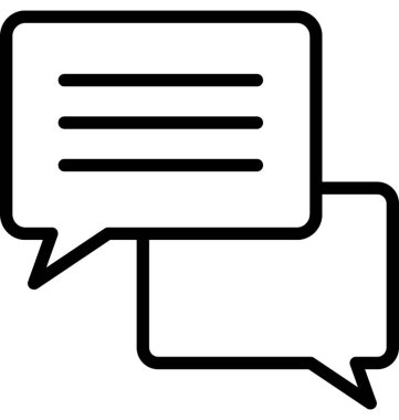 sohbet balonu vektör simgesi 