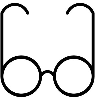Gözlük satırı vektör simgesi 