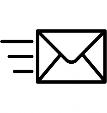 Gönderen e-posta vektör simgesi 