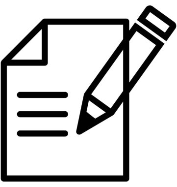 Yazma satırı vektör simgesi 