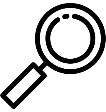 Büyüteç'i satırı vektör simgesi 