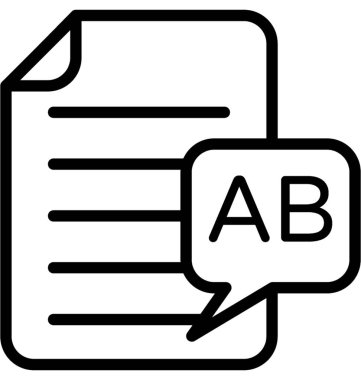 Metin sayfası vektör simgesi 