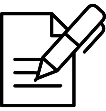 Yazma satırı vektör simgesi