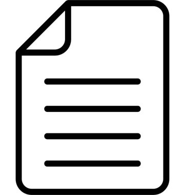 belge satırı vektör simgesi 