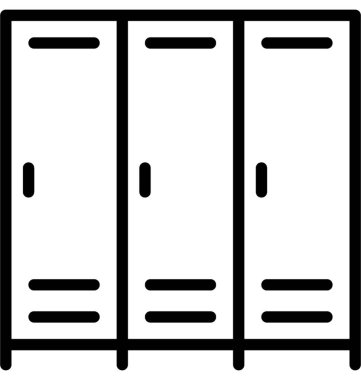 Almirah satırı vektör simgesi 