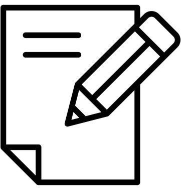 Yazma satırı vektör simgesi