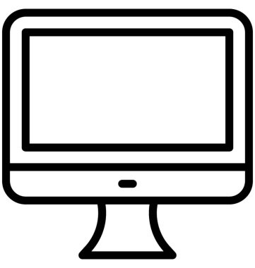 Monitör satırı vektör simgesi 