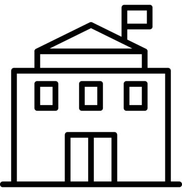 okul satırı vektör simgesi 