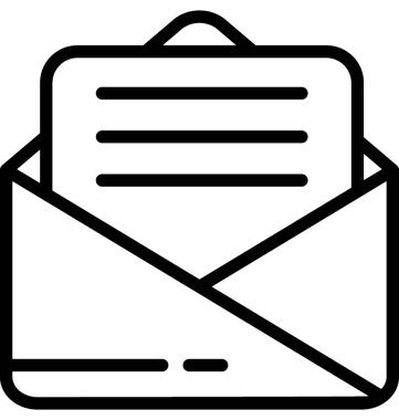 E-posta çizgi vektör simgesi 