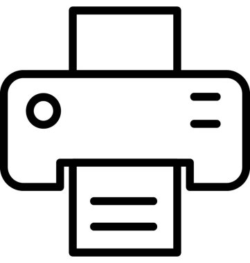 yazıcı satırı vektör simgesi 