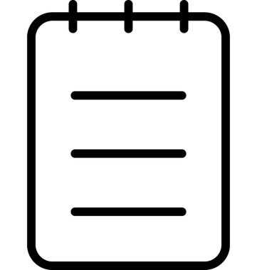 Not defteri vektör simgesi 