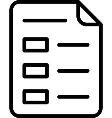 Liste vektör simgesini kontrol et 