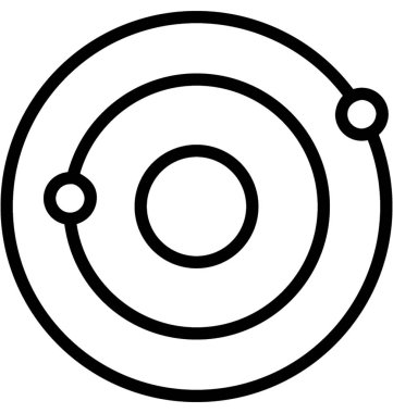 Yörünge satırı vektör simgesi 