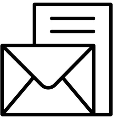 E-posta çizgi vektör simgesi 