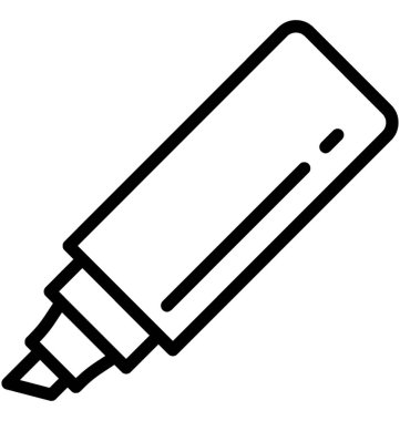 Vurgulayıcı satırı vektör simgesi