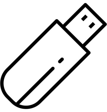 usb satır vektör simgesi