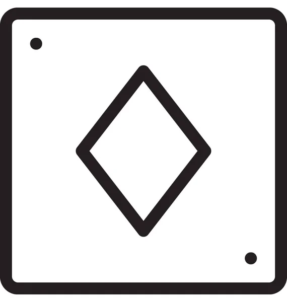 Diamant Karten Vektor Symbol — Stockvektor