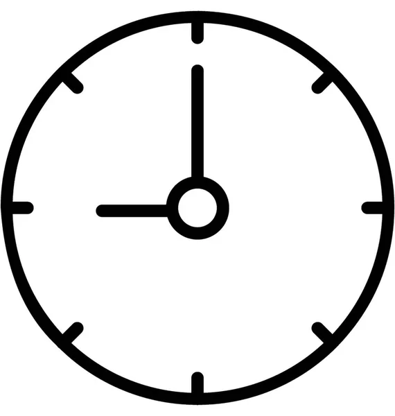 Icône Vectorielle Ligne Horloge — Image vectorielle