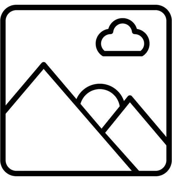 Landschap Lijn Vector Icon — Stockvector