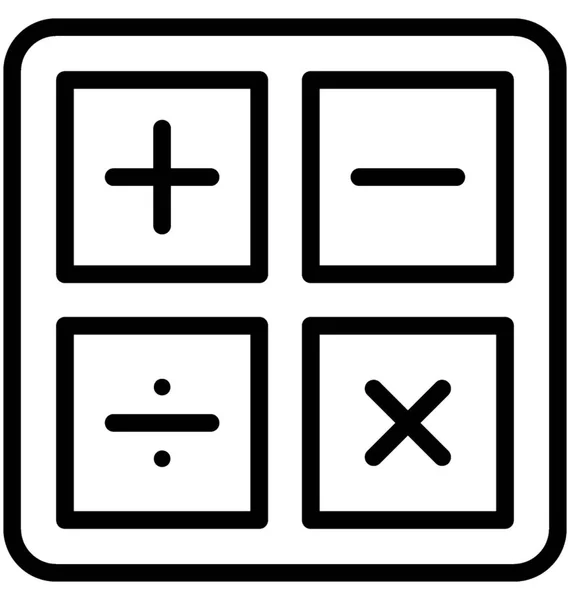 Ikona Wektor Symbole Matematyczne — Wektor stockowy