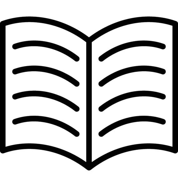 Иконка Открытого Вектора Книги — стоковый вектор