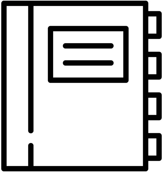 Icône Vectorielle Ligne Carnet — Image vectorielle