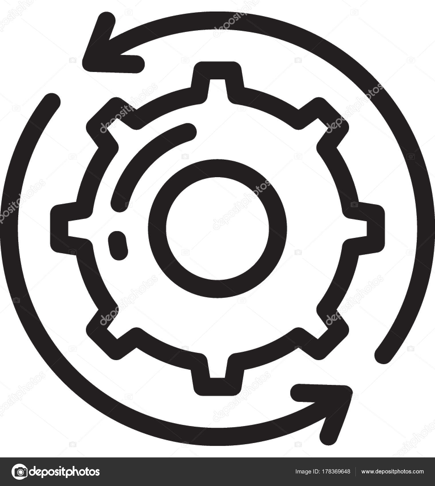 Processing Line Vector Icon — Stock Vector © creativestall #178369648