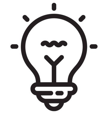 Ampul satırı vektör simgesi 