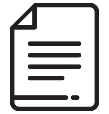 belge satırı vektör simgesi